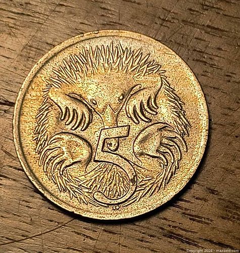1966 Australia 5 Cents Cupronickel Coin (1 of 4)