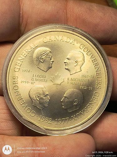 Canada 1952–1977 25th Anniversary Commemorative Coin Medallion (1 of 6)
