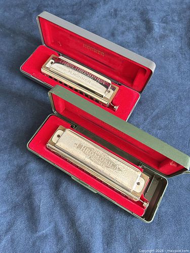 2 Hohner Chromatic Harmonicas - (C & G) (1 of 14)