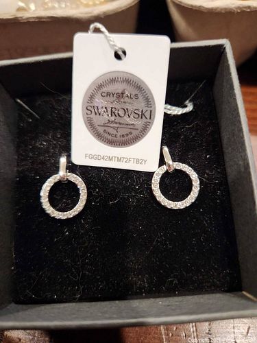 Swarovski Nic & Syd Silver Stud & Drop Earrings (1 of 5)
