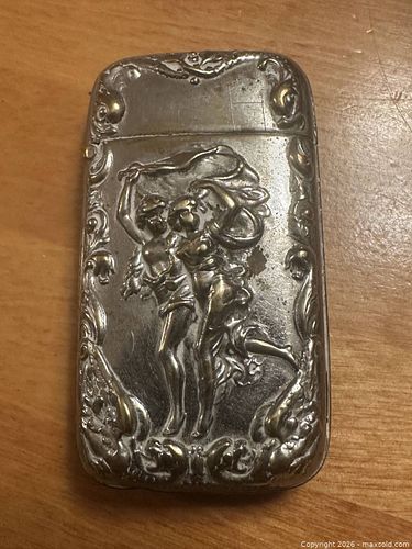Art Nouveau Silver Plated Match Safe (1 of 8)