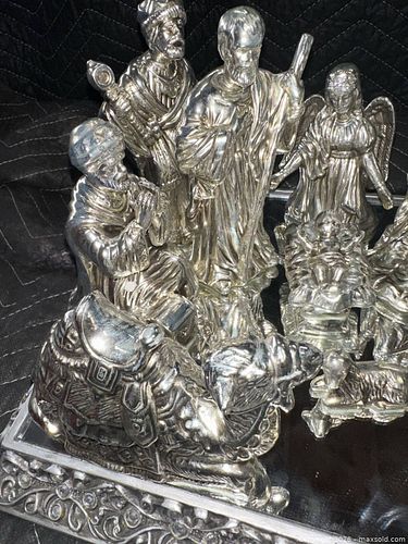 Vintage Silver Plated Nativity Set  (1 of 12)
