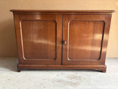 Antique English Mahogany Two Door Dresser (1 of 5)
