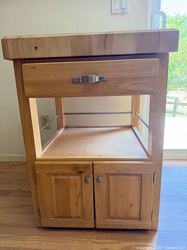 Solid Wood Kitchen Island with Butcher Block End-Grain Top (1 of 5)