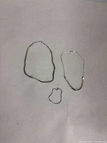 (3) 925 SILVER Tri-Coloured Jewelry Pieces - Marked  (1 of 16)