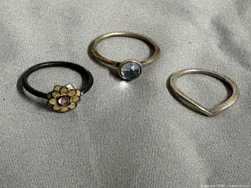 (3) PANDORA 925 SILVER ALE Rings - Marked  (1 of 14)