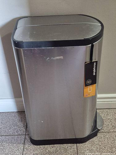 New Simplehuman Tall Trash Can Step Activate with Tag.  (1 of 4)