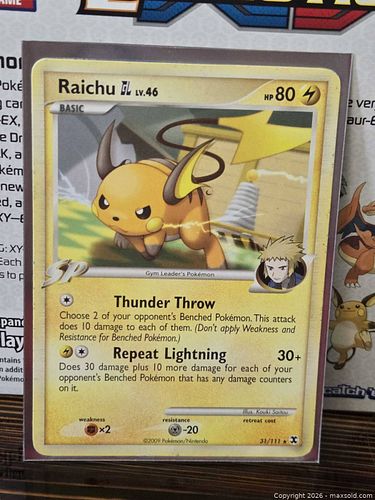 Pokemon Raichu GL— Rising Rivals 31/111 MP (1 of 4)