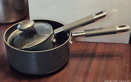 TWO NONSTICK SAUCEPANS  (1 of 7)