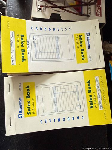 Blueline Sales/Invoice Books Single Copy 3.5 x 7 in Lot 15–19 (1 of 3)