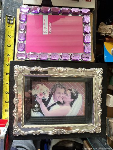 Mixed lot: 4x6 Picture Frames, Vintage Dew Drops Newspapers, First Alert Radon Kit (1 of 7)