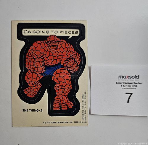 Rare Topps Sticker Marvel's the Thing (1 of 4)