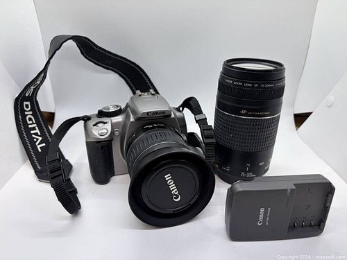 Canon EOS Digital Rebel DSLR Camera Kit with 2 Lenses, Charger & National Geographic Bag (1 of 8)