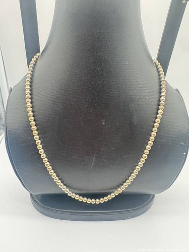 Sterling silver ball beaded necklace  (1 of 4)