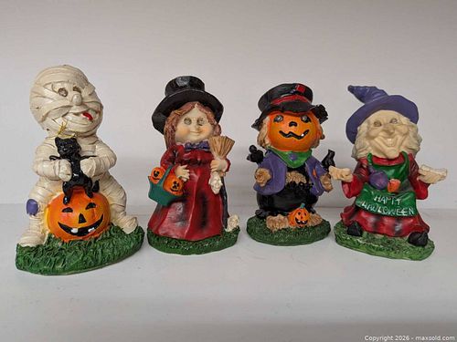 Miniature resin Halloween figurines – set of 4 (1 of 6)