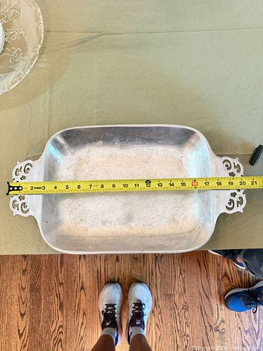Serving Tray with Ornate Scroll Handles  (1 of 5)
