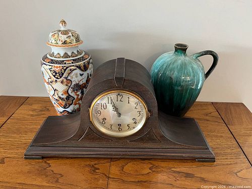 Seth Thomas Clock, and Decor Vases (1 of 13)