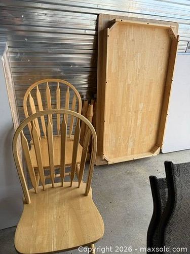 Wooden Dining Table With Two Chairs (1 of 8)