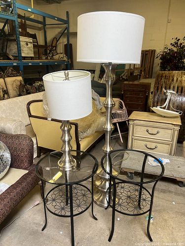 2 matching lamps and end tables (1 of 7)