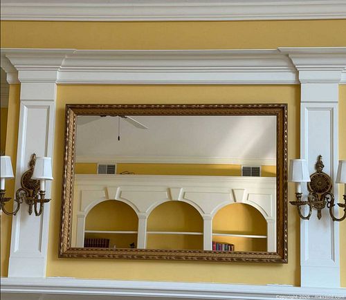 Rectangular Gold Gilded Wall Mirror, 36–48 in (1 of 7)