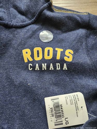 Roots Navy Zip-Up Hoodie, Size L (Unisex) (1 of 4)