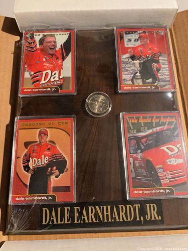 Dale Earnhardt Jr. NASCAR Plaque, LCD Watch & Clock Set, 4 Cards (1 of 5)
