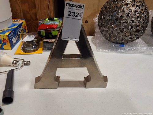 Decorative Letter A, Silver Metallic Finish, Medium (1 of 3)
