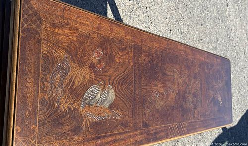 Chinese-Inspired Mid-Century Solid Wood Console Table (1 of 5)