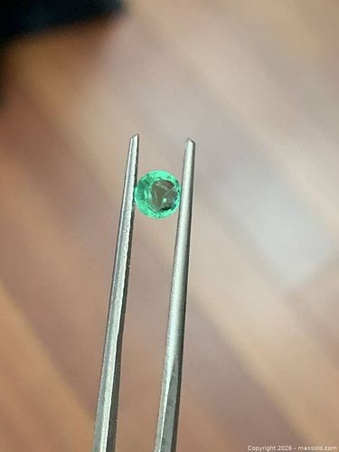 RARE NATURAL COLOMBIAN EMERALD 0.36ct | 4.5mm Round Vivid Green Gemstone | Loose Stone (1 of 5)