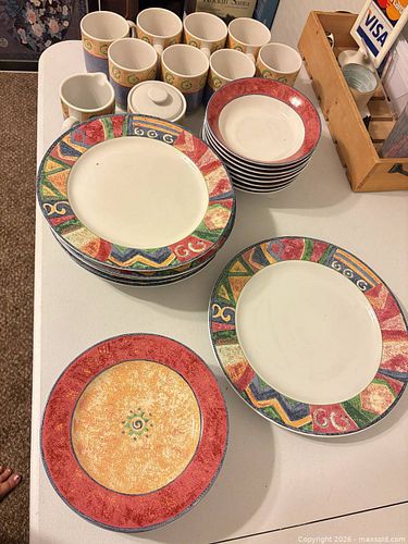 Sakura Multicolor Geometric Ceramic Dinner Set, 25 Pc (1 of 10)