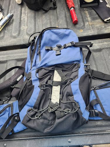 Terra gear Blue/Black Medium Daypack Hiking Backpack - Nylon (1 of 5)