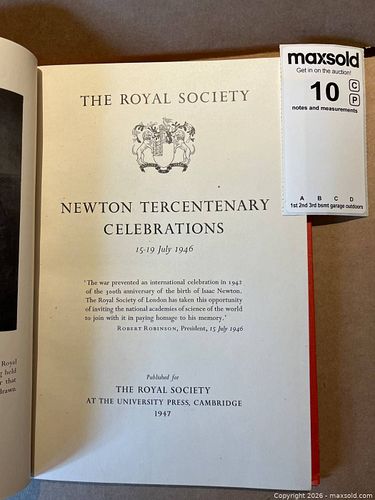 Newton Tercentenary Celebrations Book by The Royal Society, 1947 (1 of 9)