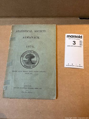 Statistical Society Almanack, 1875, Printed by Harrison and Sons (1 of 8)