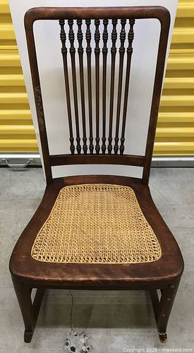Vintage Solid Wood Victorian Spindle-Back Rocking Chair (1 of 6)