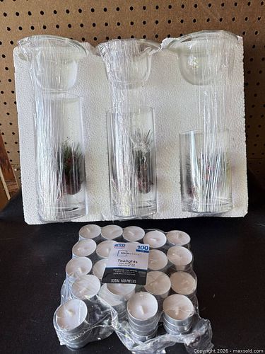Glass candle holders  (1 of 3)