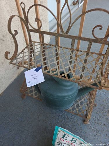Metal Plant Stand, Ceramic Planter, Watering Can & EB Stone Fertilizer (1 of 6)