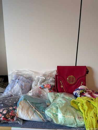 Clothing and a purse (1 of 3)