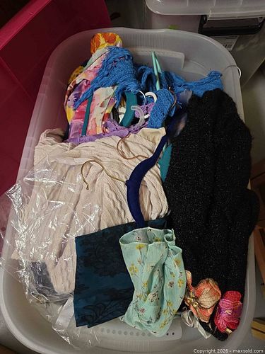 Lidded tote of clothing  (1 of 3)