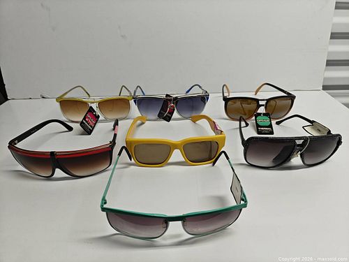 Seven pairs of new old stocks sunglasses with tags uv (1 of 11)