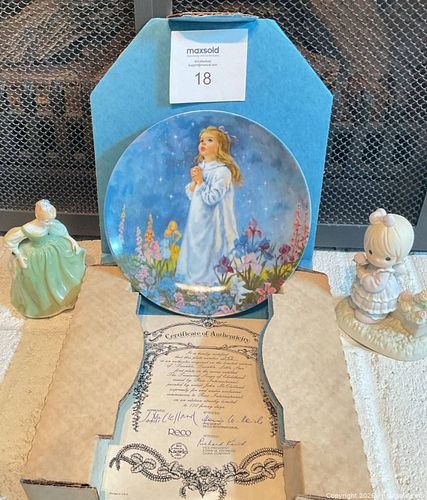 Royal Doulton & Precious Moments Plate, Figurine and COA Set (1 of 14)
