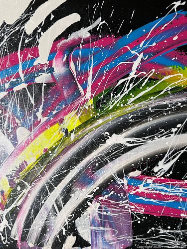 Abstract Painting on Canvas (1 of 3)