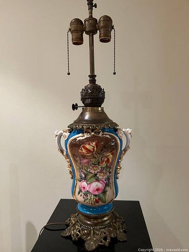 Antique French Sevres-Style Porcelain Lamp (1 of 5)