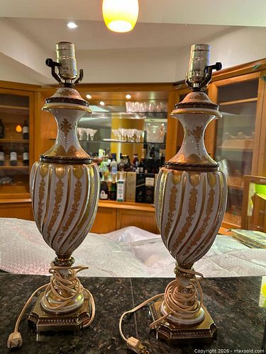 Pair of Sevres Style Porcelain Table Lamps (1 of 4)