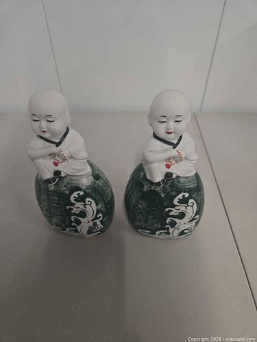 Porcelain Buddhist Monk Figurines  (1 of 4)