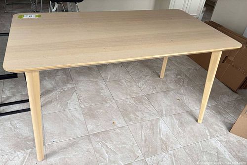 IKEA LISABO dining table features a light ash veneer surface and tapered solid birch legs (1 of 3)