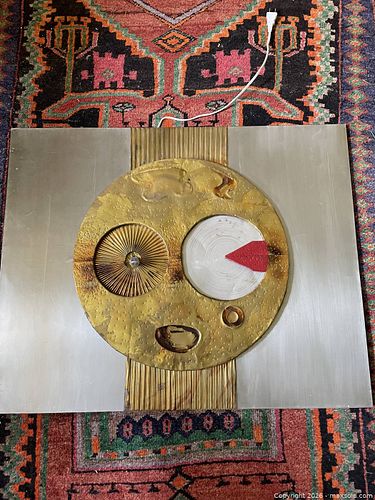 An Unusual Vintage Metal Relief Artwork that lights up. (1 of 6)