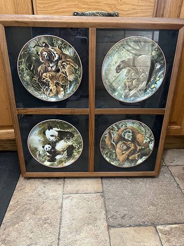 Heinrich WWF Collector Plate Set of 4 in Framed Display A (1 of 6)