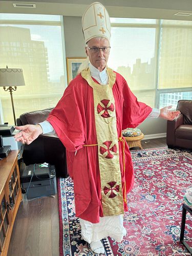 Red, Gold & White Liturgical Vestment and Costume Set (1 of 5)