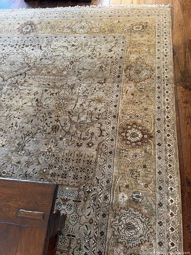 Hand-Tufted Wool Persian/Oriental Area Rug 14' x 10' Beige (1 of 3)