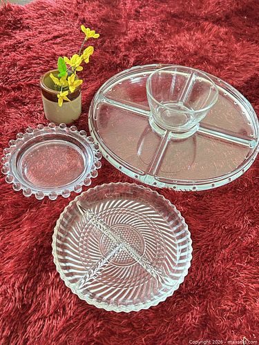 Vintage Glass Crystal Serving Bowls - Be That Fancy Cool Party Host!  (1 of 12)